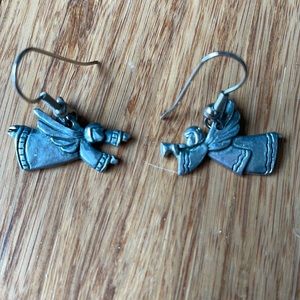 Pewter Angel earrings